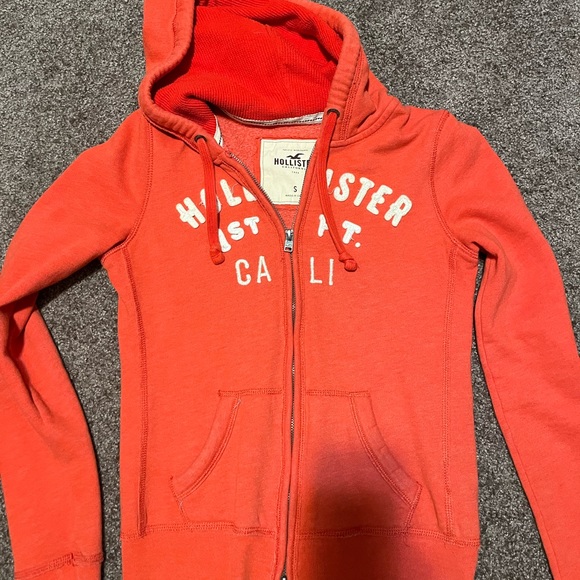 Hollister Bright Orange Zip-up - Picture 1 of 5